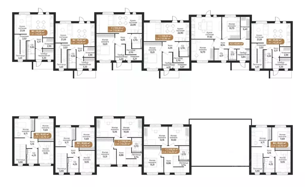 Таунхаус в Ленинградская область, Всеволожск ш. Южное (91 м) - Фото 1
