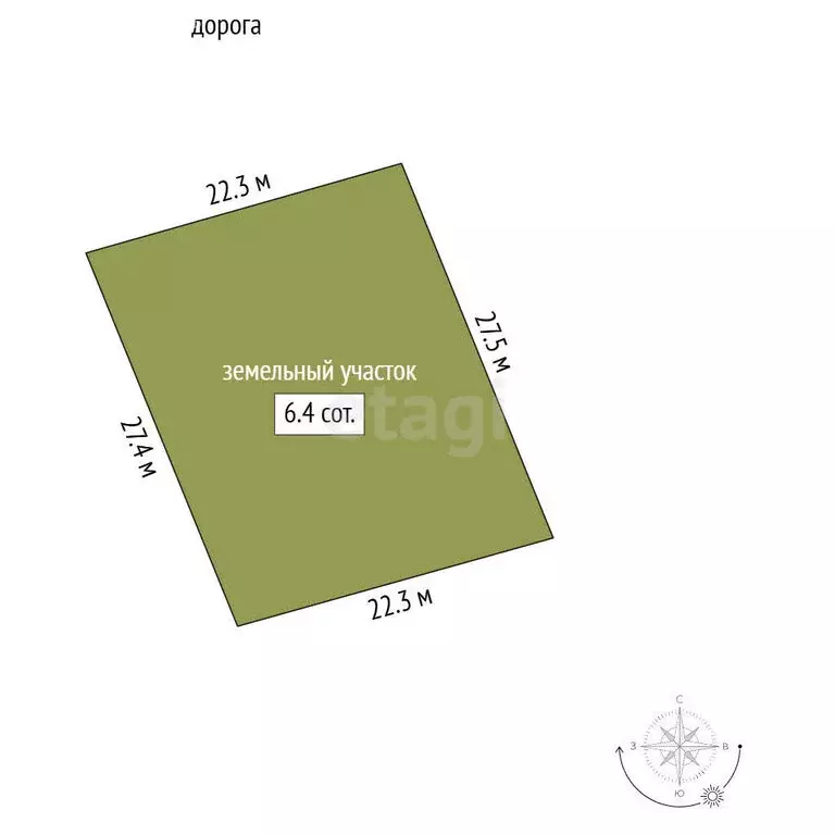 Участок в Калиновка, улица Шевченко (6.4 м) - Фото 1