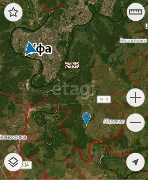 Участок в Башкортостан, Уфа городской округ, с. Нагаево ул. Панорамная ... - Фото 2