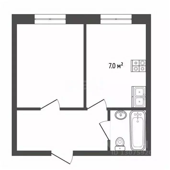 1-к кв. Ярославская область, Рыбинск Инженерная ул., 24 (32.0 м) - Фото 1