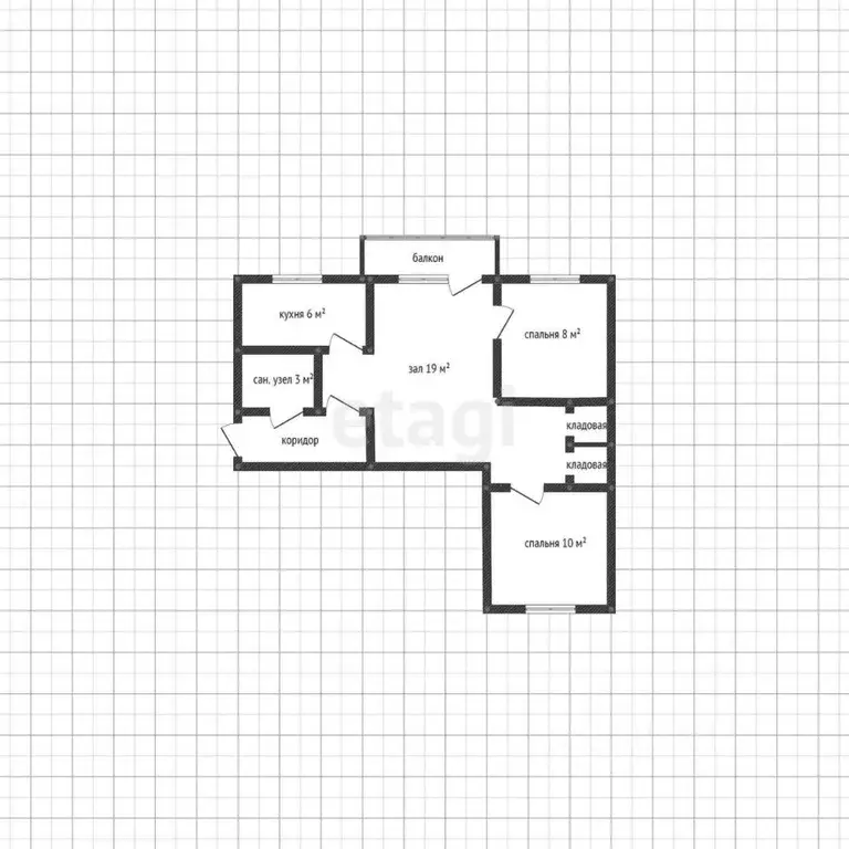 3-к кв. Адыгея, Майкоп Краснооктябрьская ул., 34 (55.4 м) - Фото 2