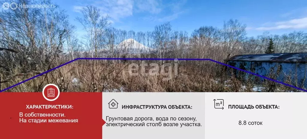 Участок в Елизовский район, садоводческое некоммерческое товарищество ... - Фото 0