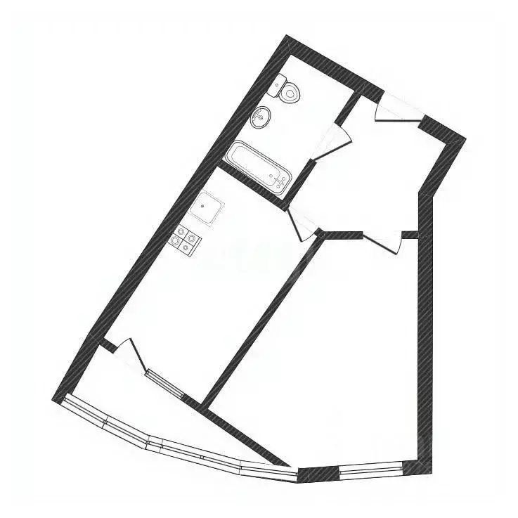 1-к кв. Тверская область, Тверь ул. 2-я Красина, 82 (43.0 м) - Фото 1