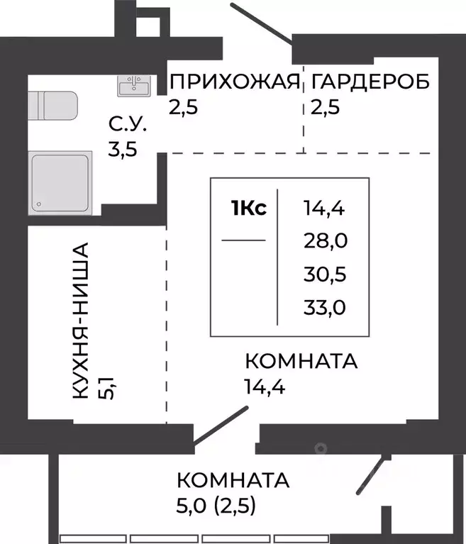 1-к кв. Алтайский край, Барнаул ул. Шумакова, 7к2 (30.5 м) - Фото 0