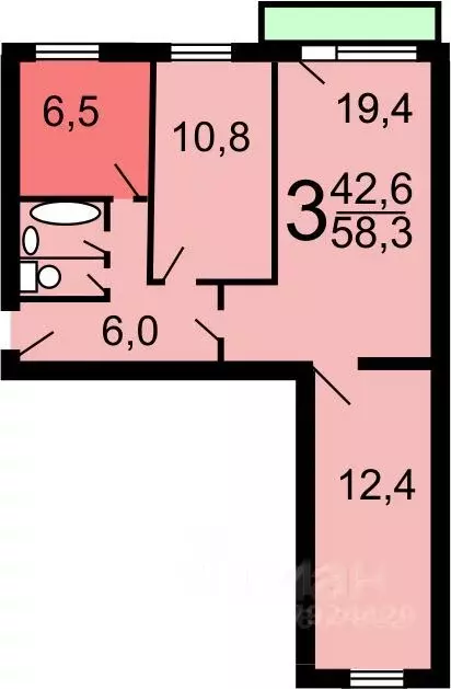 3-к кв. Московская область, Мытищи Силикатная ул., 31в (58.6 м) - Фото 1