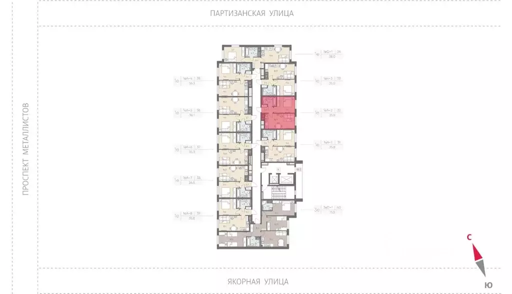 Студия Санкт-Петербург № 54 муниципальный округ,  (24.37 м) - Фото 1
