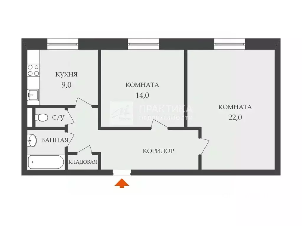 2-к кв. Москва Оружейный пер., 25С1в (59.0 м) - Фото 2