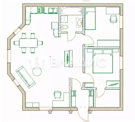 Дом в Калужская область, пос. Ферзиково ул. Луговая проезд 4, 11 (80 ... - Фото 2