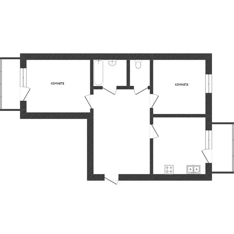 2-комнатная квартира: Ярославль, 5-я Яковлевская улица, 17Б (64 м) - Фото 1