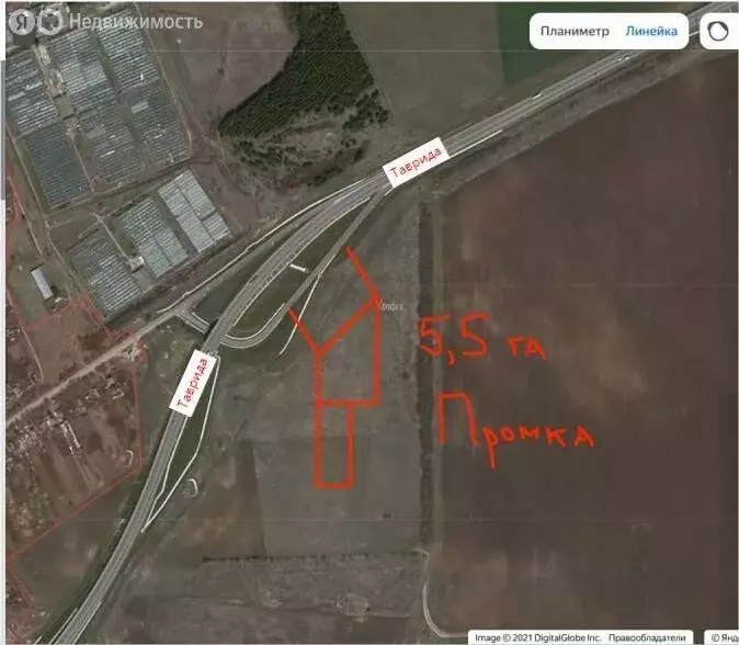 Участок в Симферопольский район, село Донское (550 м) - Фото 1