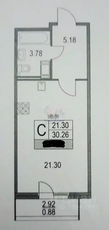 Студия Санкт-Петербург Богатырский просп., 2А (30.0 м) - Фото 0