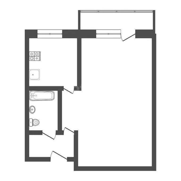 1-комнатная квартира: Богородицк, улица Совхоз-техникум, 9 (29 м) - Фото 0