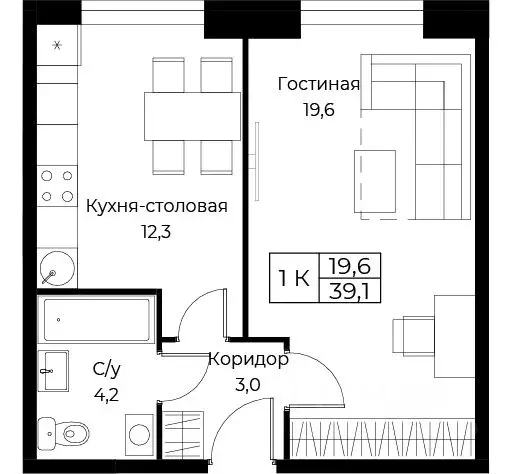 1-к кв. Москва ул. Наметкина, 10Д (39.1 м) - Фото 1