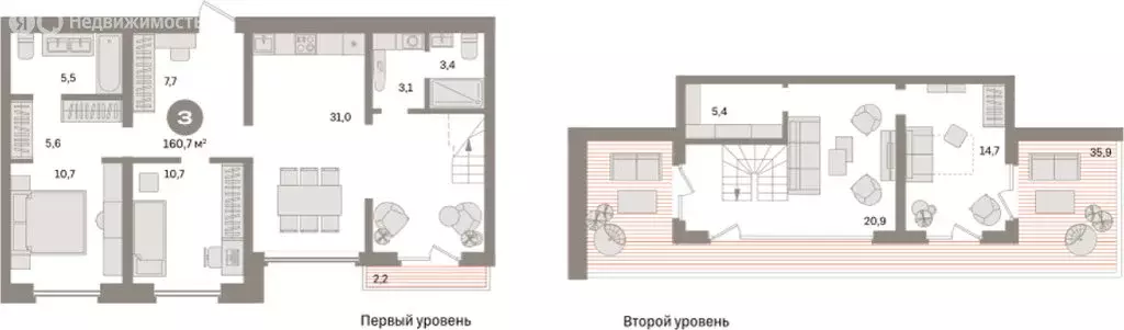 3-комнатная квартира: Екатеринбург, улица Советских Женщин (160.7 м) - Фото 1
