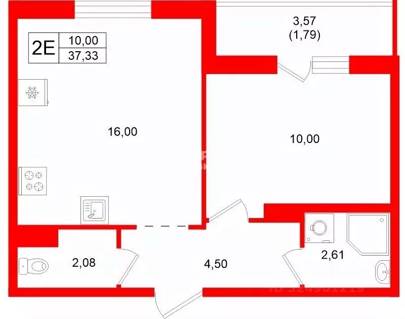 1-к кв. Ленинградская область, Мурино Всеволожский район, ул. ... - Фото 2