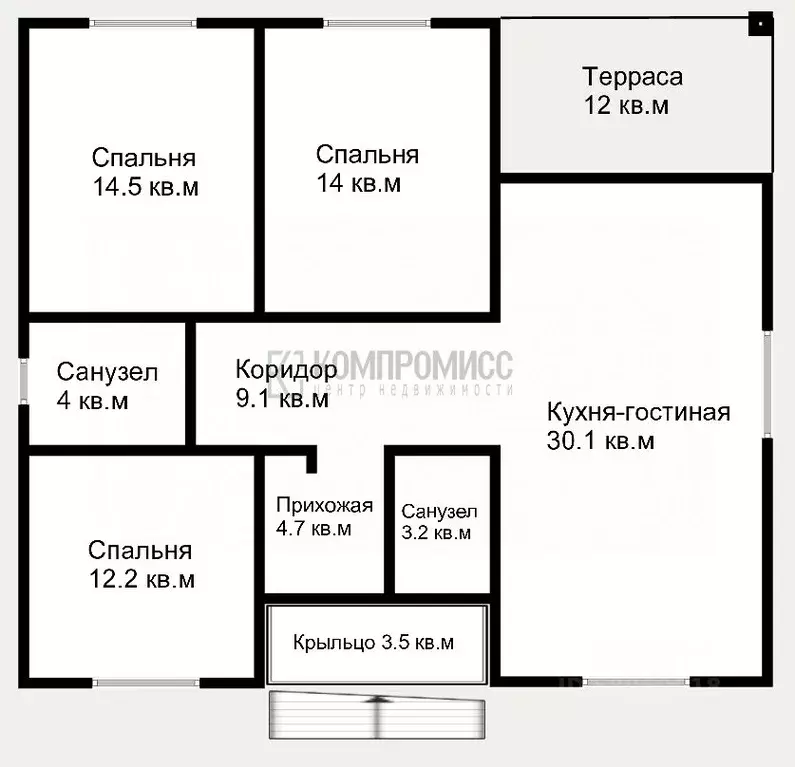 Дом в Краснодарский край, Северский район, Афипское городское ... - Фото 1