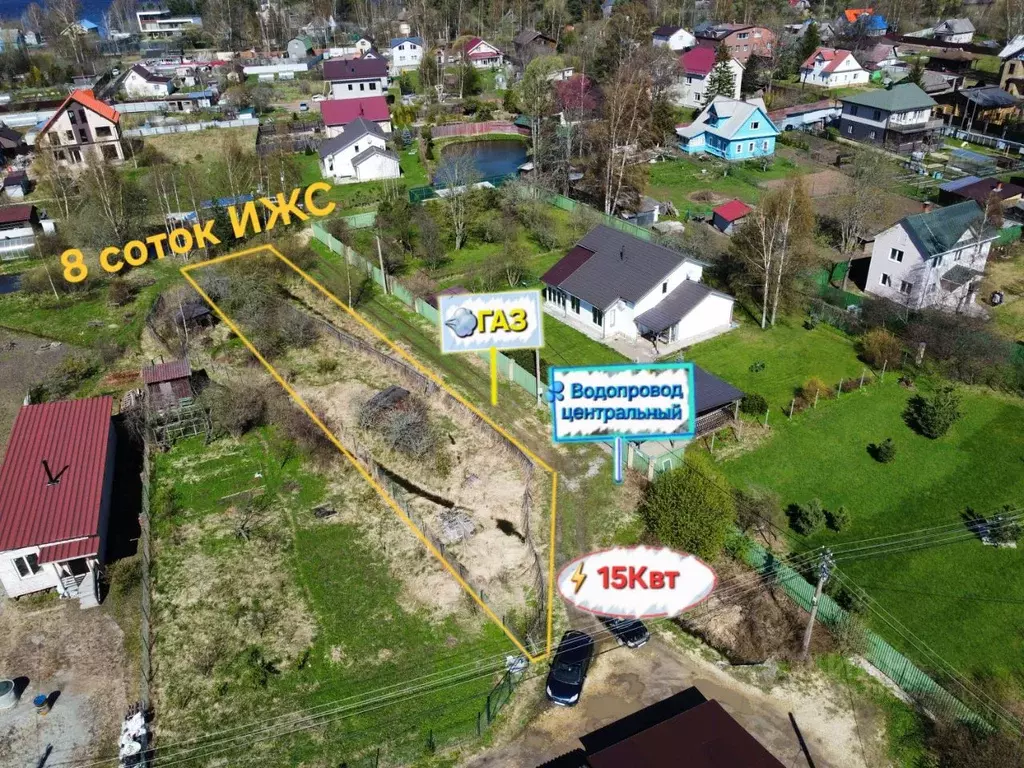 Участок в Ленинградская область, Ломоносовский район, Лебяженское ... - Фото 2
