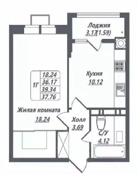 1-к кв. Ставропольский край, Ессентуки Источник жилой комплекс (37.75 ... - Фото 0