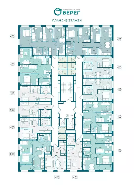 2-комнатная квартира: Брянск, ЖК О Берег (35.89 м) - Фото 2