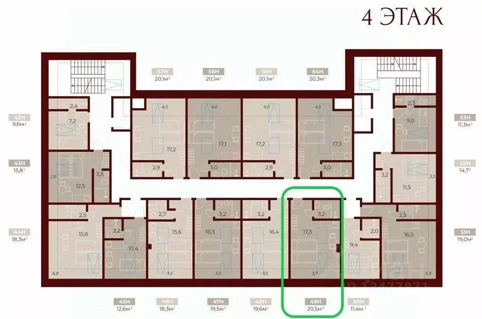 Квартира, студия, 20.5 м - Фото 2