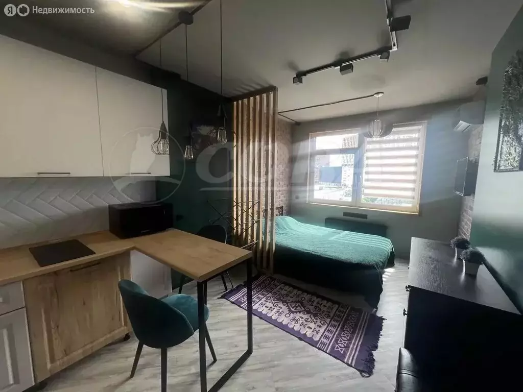 Квартира-студия: Тюмень, Краснооктябрьская улица, 14 (18 м) - Фото 1