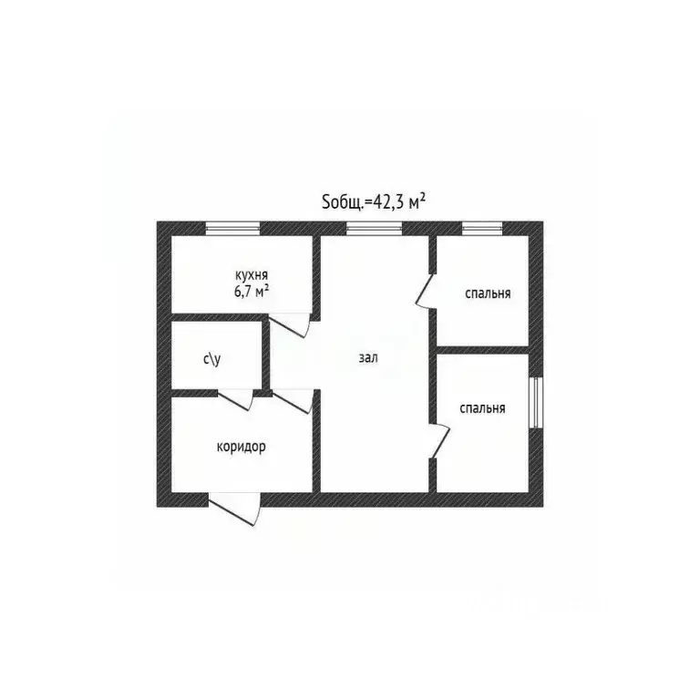 3-к кв. Брянская область, Дятьковский район, Любохна рп ул. Пушкина, ... - Фото 1