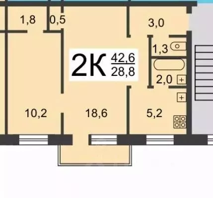 2-к кв. Нижегородская область, Нижний Новгород Березовская ул., 5 ... - Фото 1