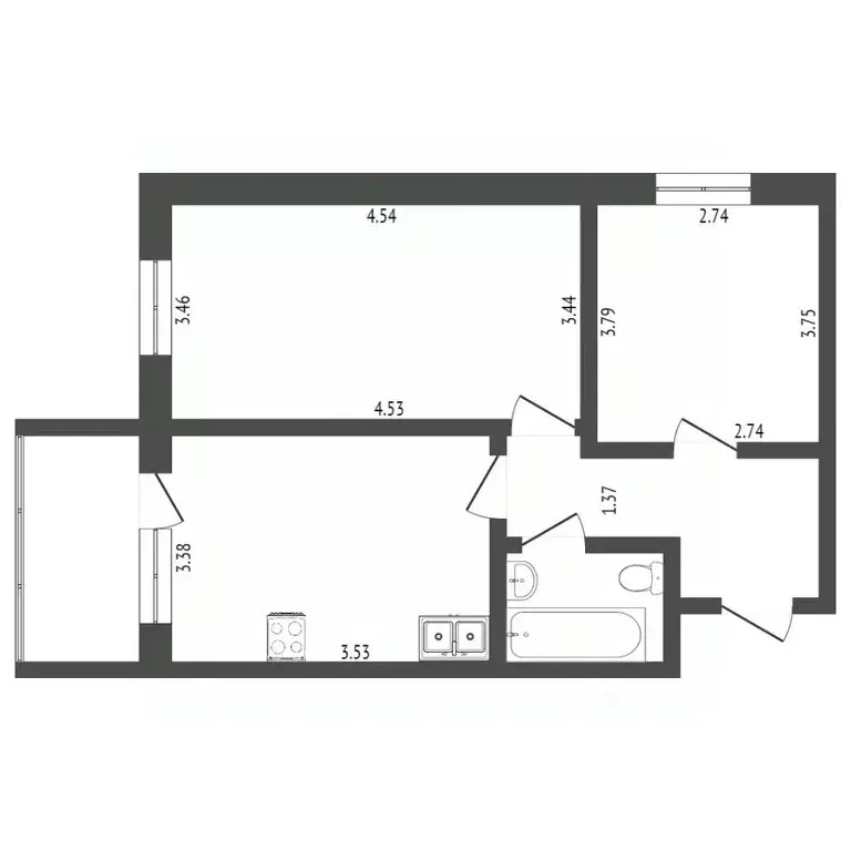 2-к кв. Вологодская область, Вологда ул. Космонавта Беляева, 32к2 ... - Фото 2