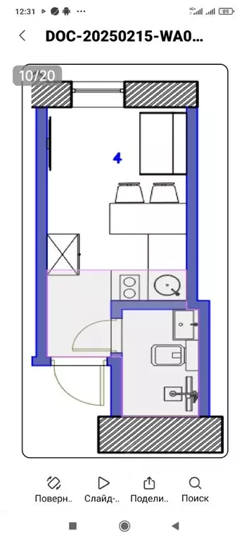 Студия Санкт-Петербург Старо-Петергофский просп., 52 (21.3 м) - Фото 1