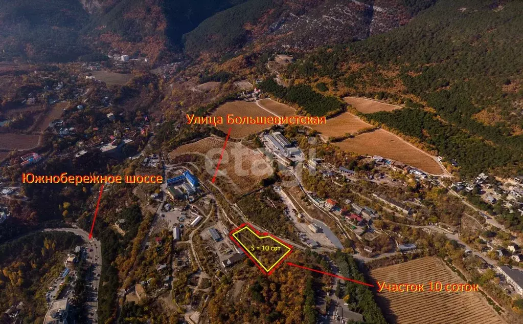 Участок в Крым, Ялта ул. Большевистская, 27 (10.0 сот.) - Фото 1