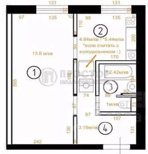 1-к кв. Москва Черницынский проезд, 6К1 (27.5 м) - Фото 2