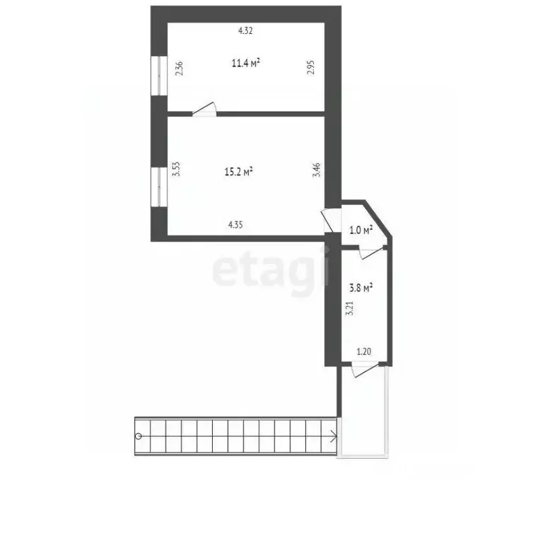 2-к кв. Крым, Ялта ул. Руданского, 9 (31.4 м) - Фото 1
