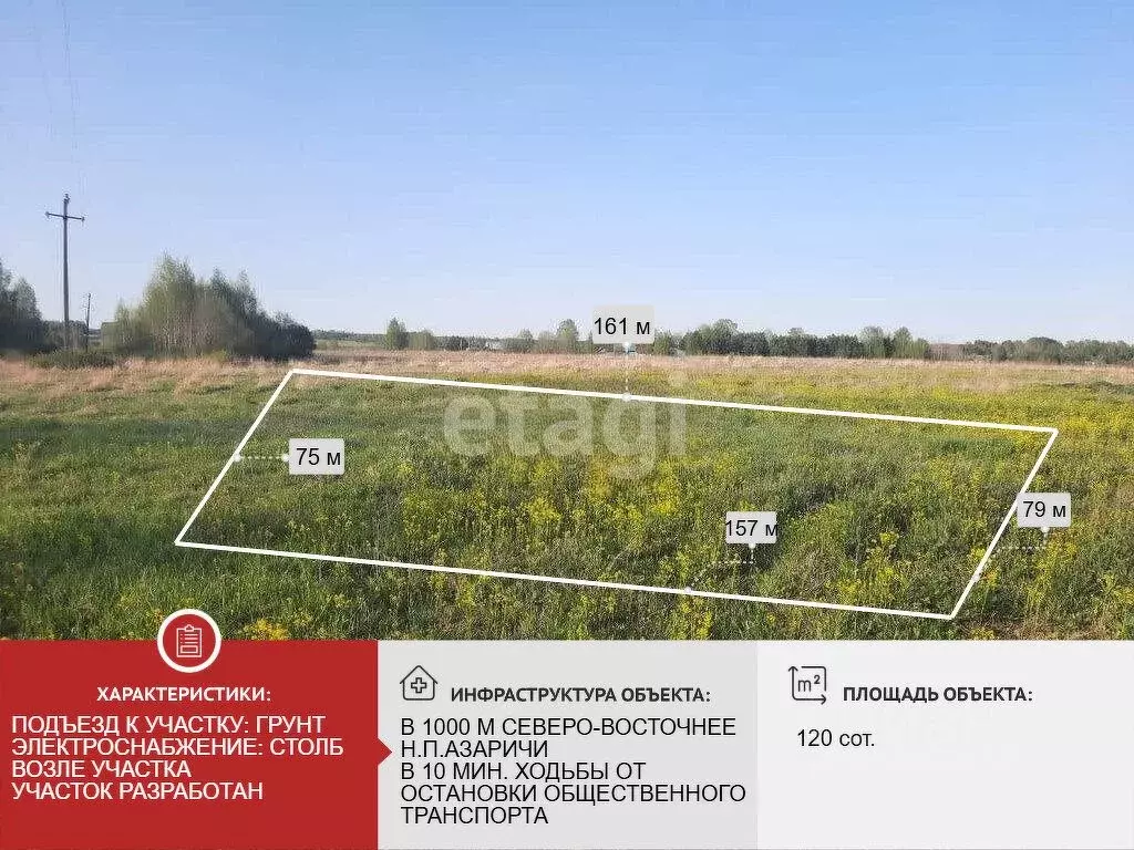 Участок в Брянская область, Злынковский район, Спиридоновобудское ... - Фото 1