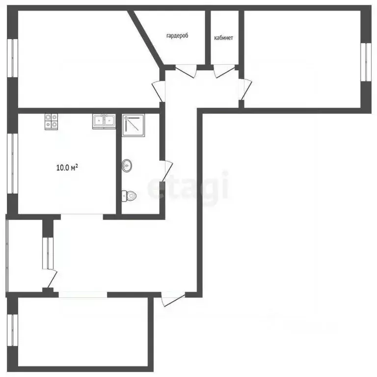 3-к кв. Московская область, Королев просп. Космонавтов, 37к1 (100.5 м) - Фото 2