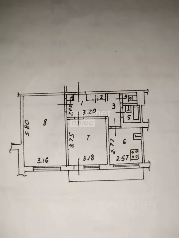 2-к кв. Липецкая область, Липецк просп. имени 60-летия СССР, 6 (51.2 ... - Фото 2