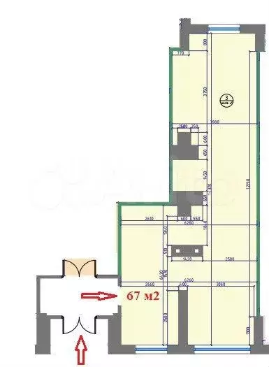 Аренда 67 М2 на высоком трафике - Фото 0
