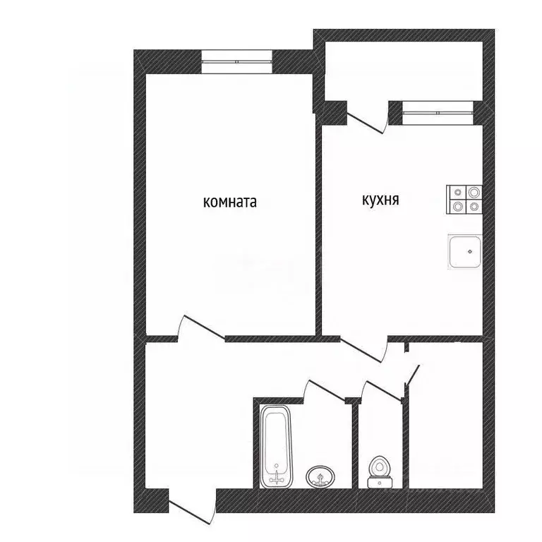 1-к кв. Ленинградская область, Кириши просп. Ленина, 55 (42.3 м) - Фото 2