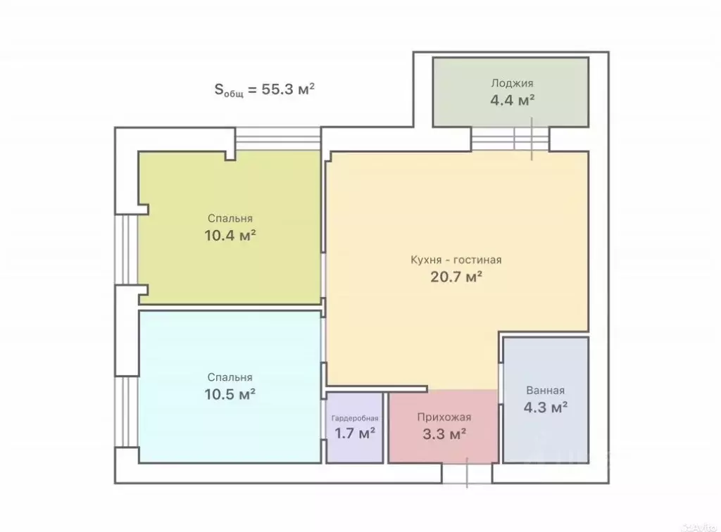 2-к кв. Удмуртия, Ижевск ул. Чистопрудная, 3 (55.0 м) - Фото 2