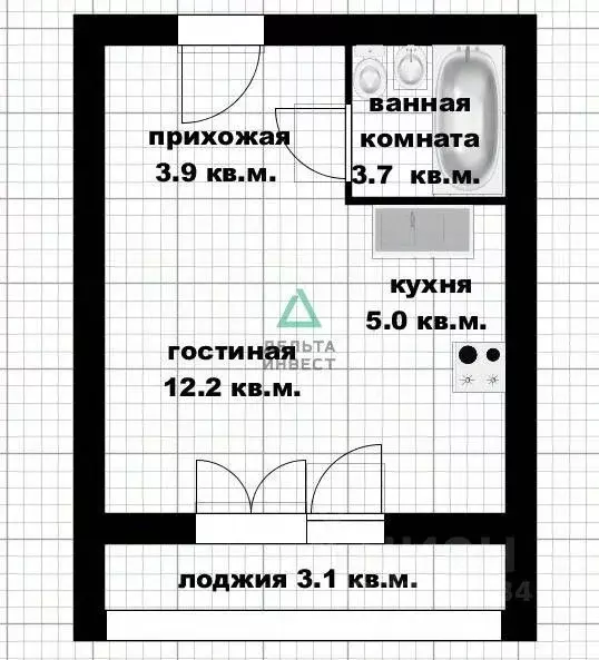 Студия Башкортостан, Уфа ул. Воинов-Интернационалистов, 5 (24.8 м) - Фото 2
