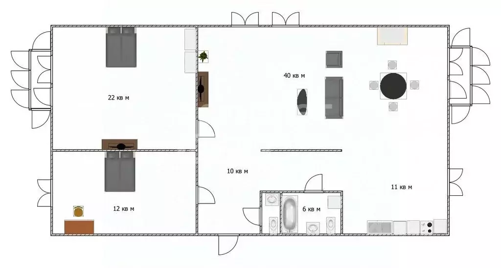 3-к кв. Ульяновская область, Ульяновск ул. Кузнецова, 4 (104.2 м) - Фото 1