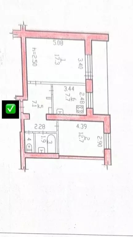 2-к кв. Хабаровский край, Хабаровск ул. Карла Маркса, 143А (47.7 м) - Фото 2
