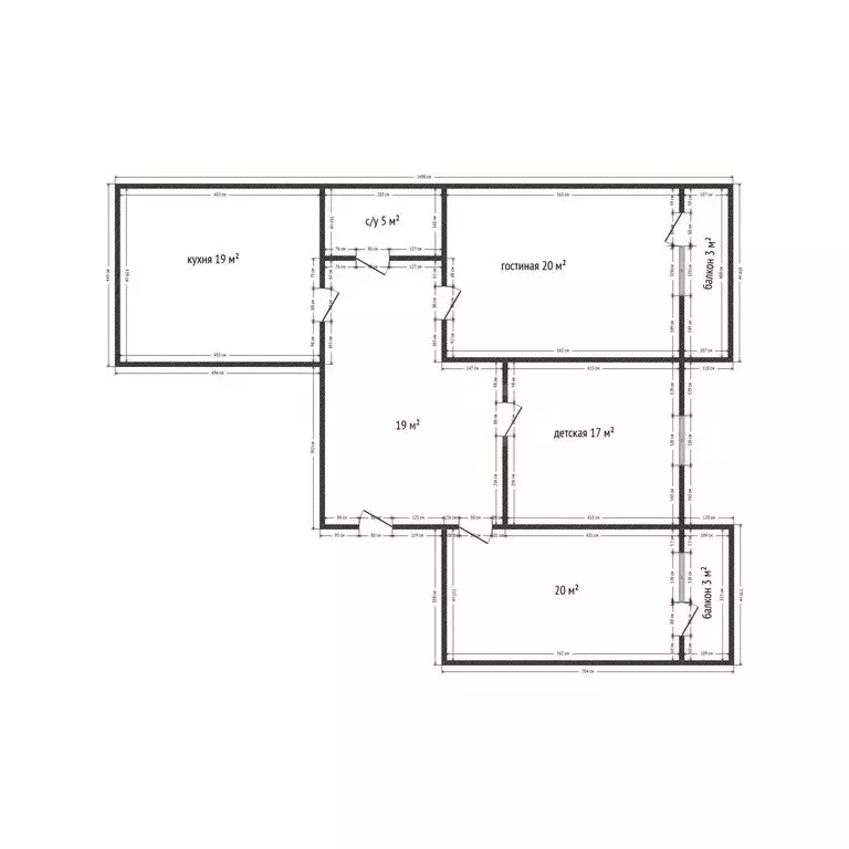 3-комнатная квартира: Махачкала, улица Титова, 144к3 (106 м) - Фото 1