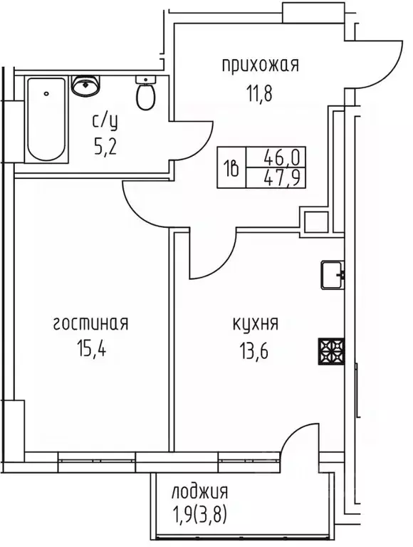 1-к кв. Саха (Якутия), Якутск просп. Михаила Николаева, 3/6 (47.9 м) - Фото 1