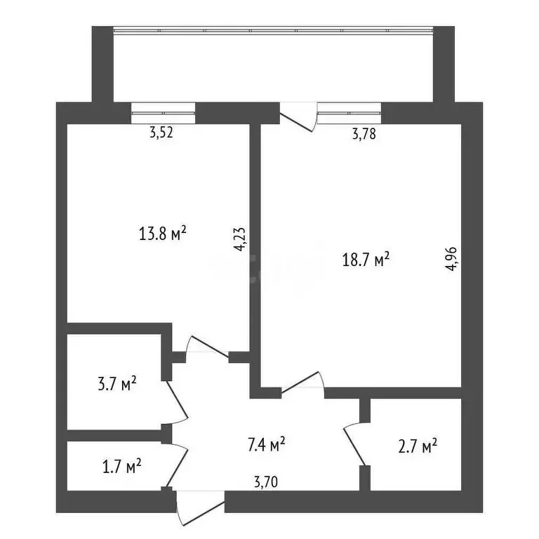1-комнатная квартира: Чигири, 1-я Тепличная улица, 26/1 (52 м) - Фото 0