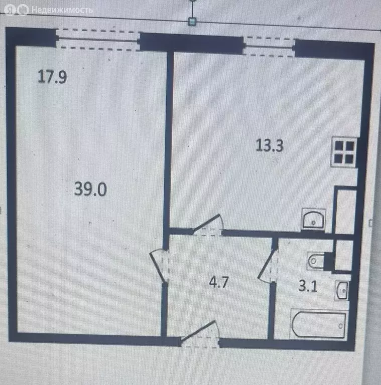 1-комнатная квартира: Царицын, ЖК Победа, Северная улица, 6 (39 м) - Фото 1