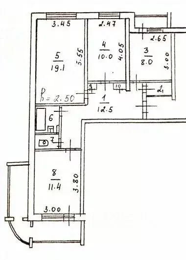 3-к кв. Тверская область, Тверь Комсомольский просп., 19 (66.3 м) - Фото 2