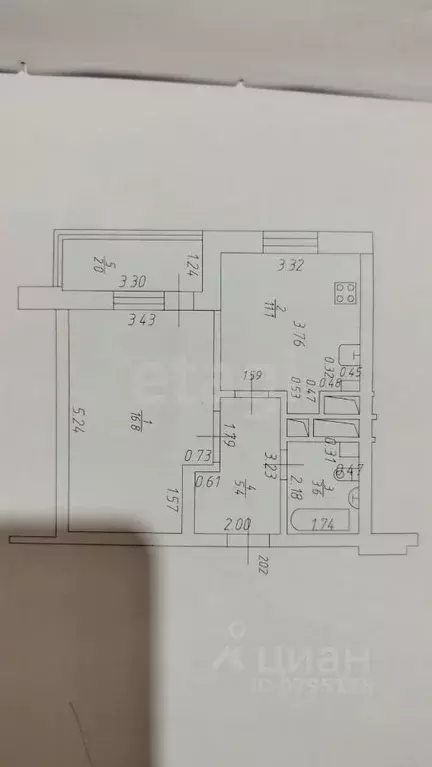 1-к кв. Татарстан, Казань ул. Виктора Сажинова, 7/11 (36.9 м) - Фото 2