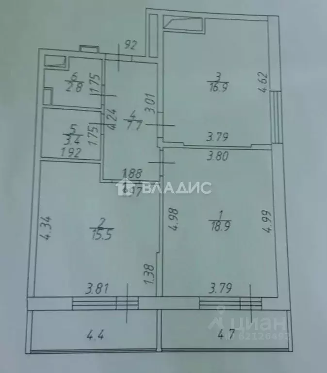 2-к кв. Ленинградская область, Мурино Всеволожский район, ул. ... - Фото 2