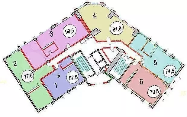 3-к. квартира, 99,5 м, 4/6 эт. - Фото 0