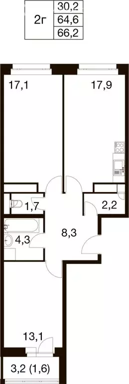 3-комнатная квартира: Балашиха, микрорайон Гагарина, Проектная улица, ... - Фото 1